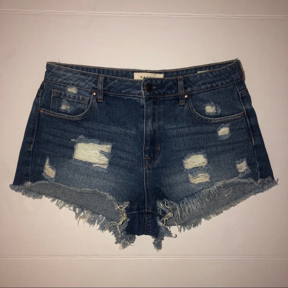 Pacsun High Rise Distressed Festival Shorts